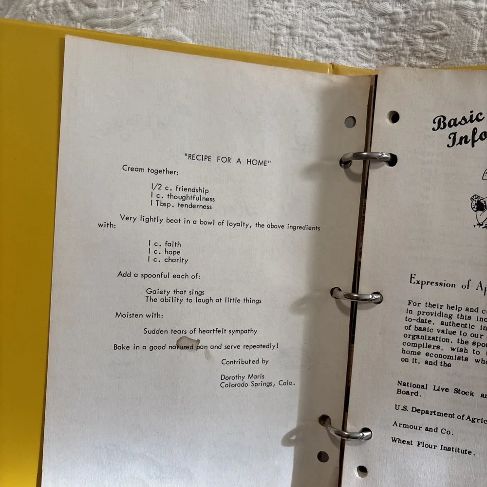 Vintage Cookbook Spiral Bound Recipes  The Ranch House RLCHOA Conchas NM